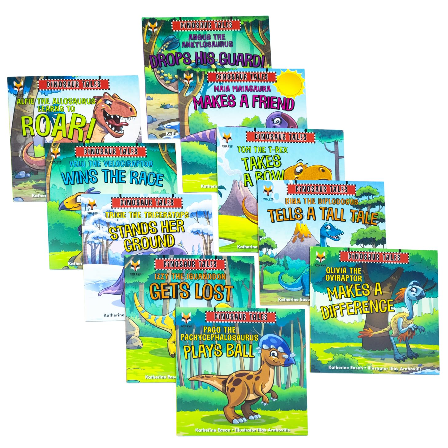 close-up of Olivia the Oviraptor Makes A Difference paperback cover from the Dinosaur Tales set