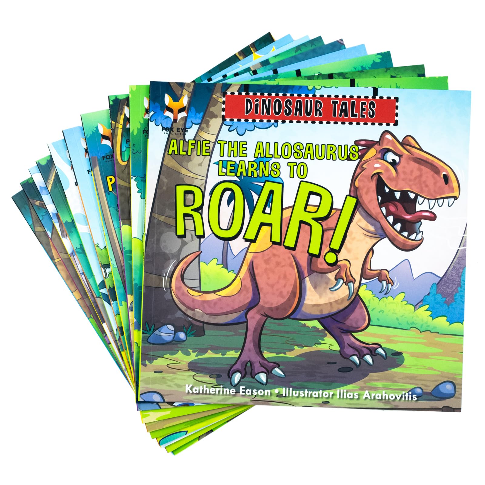 close-up of Trixie the Triceratops Stands Her Ground paperback cover from the Dinosaur Tales set