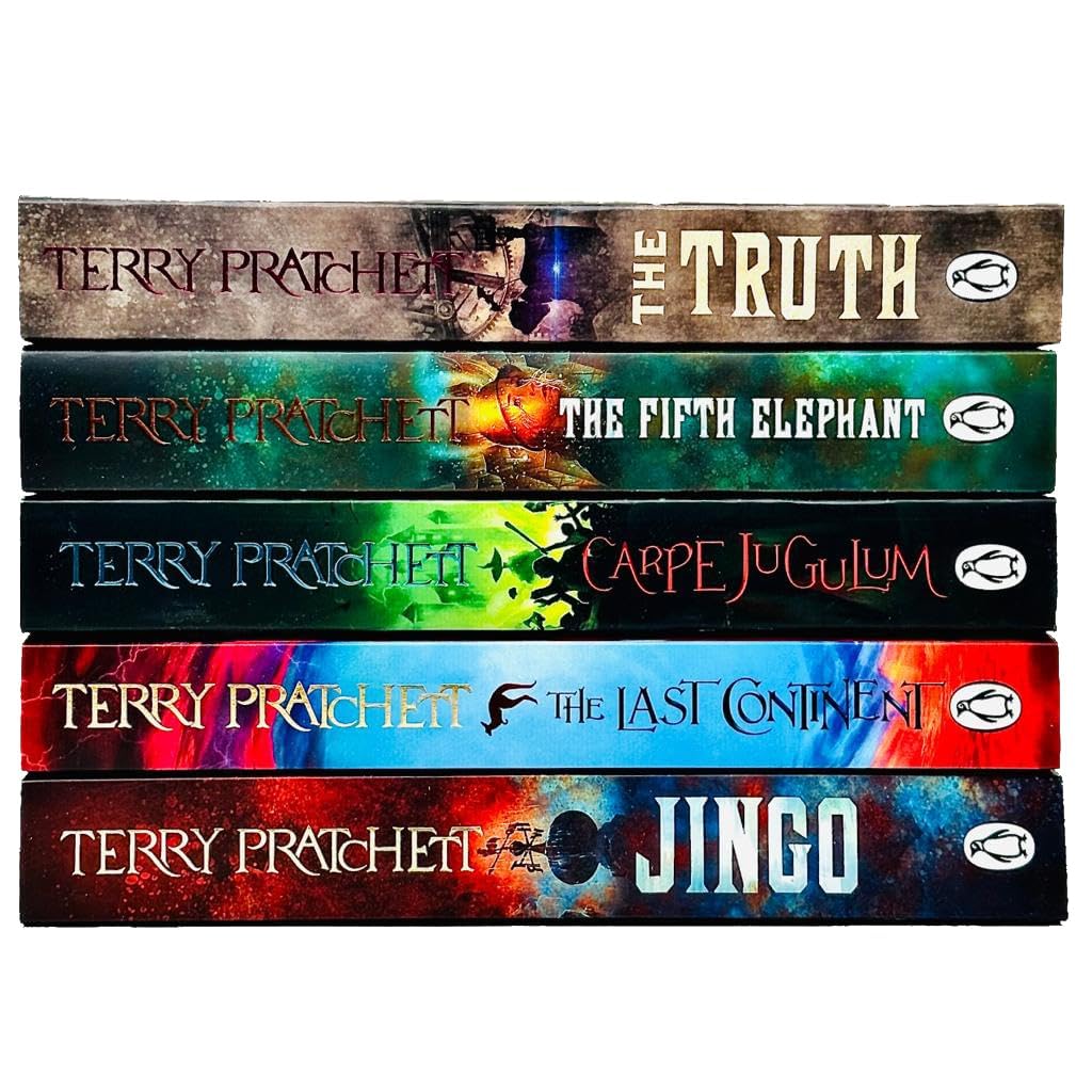 Discworld 5 Books Collection Set - Jingo and The Last Continent paperback covers