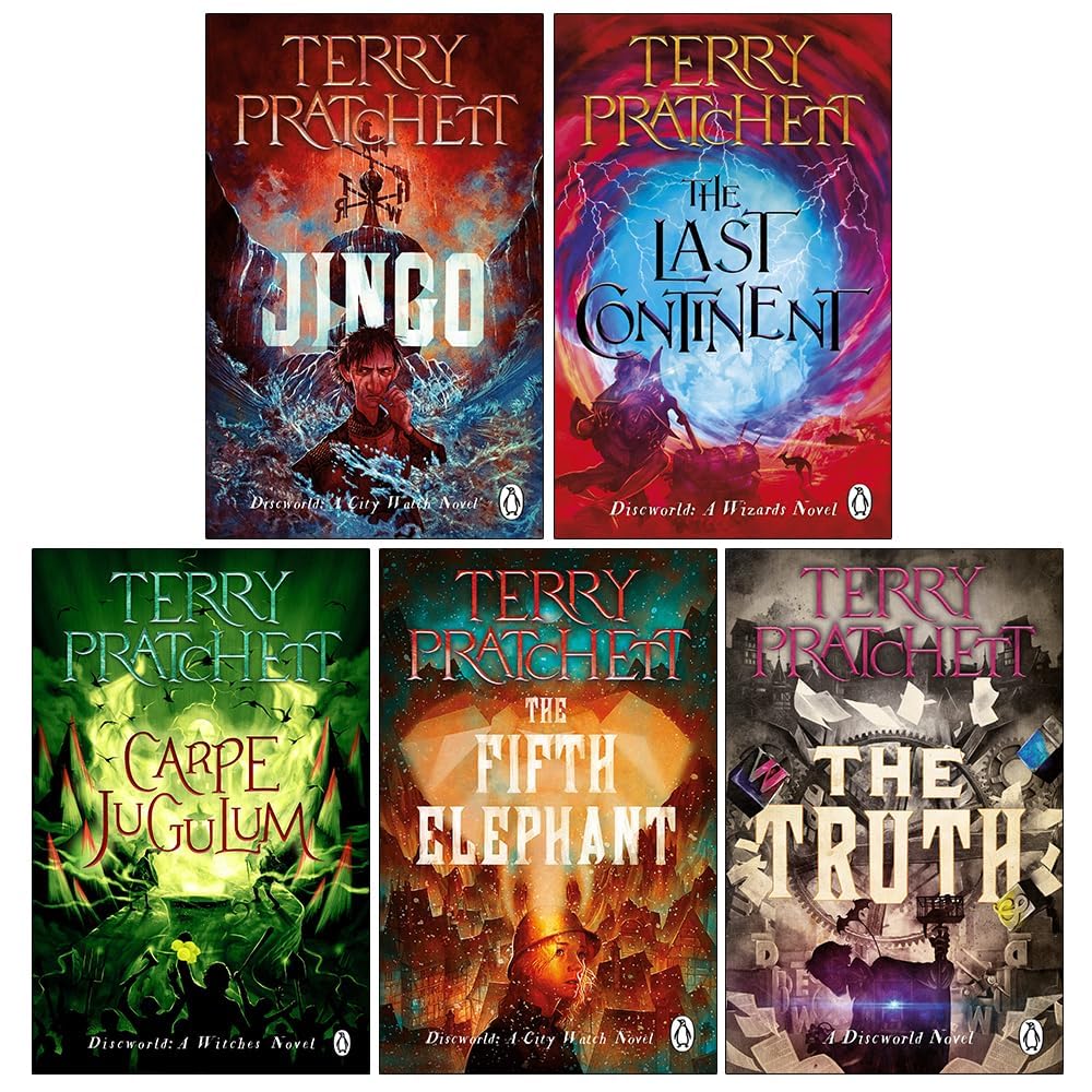 Discworld 5 Books Collection Set - Carpe Jugulum paperback cover detail