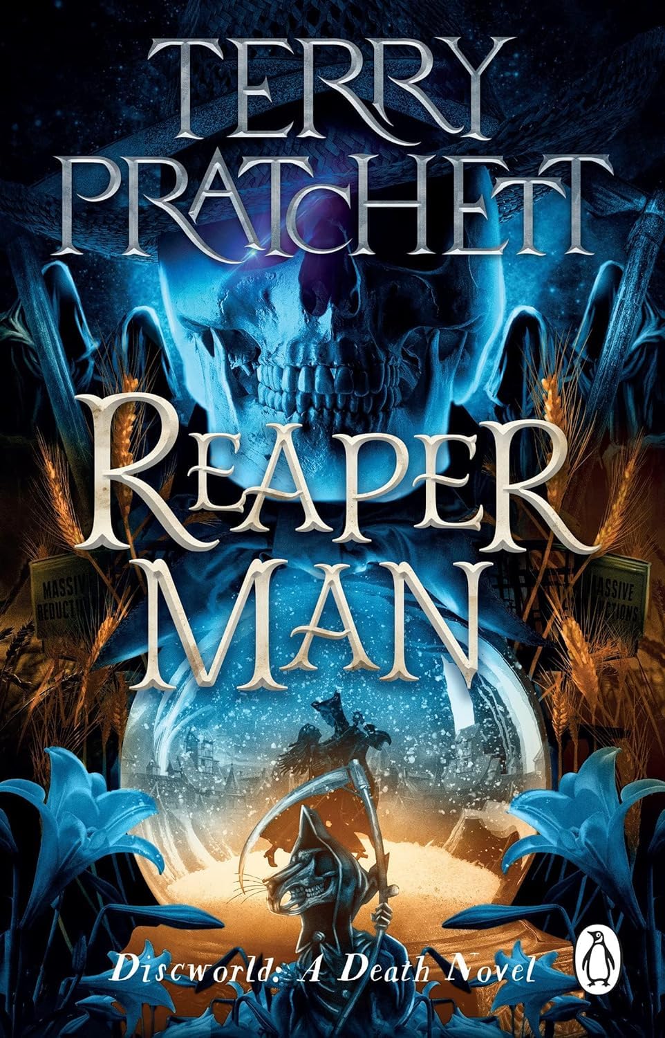 Small Gods and Lords And Ladies paperback covers from the Discworld 5 book collection
