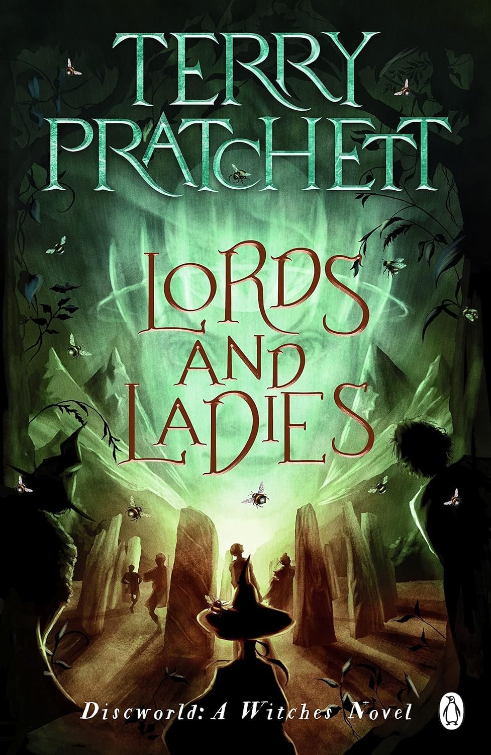 All five Discworld paperback novels fanned out showing spines and cover art