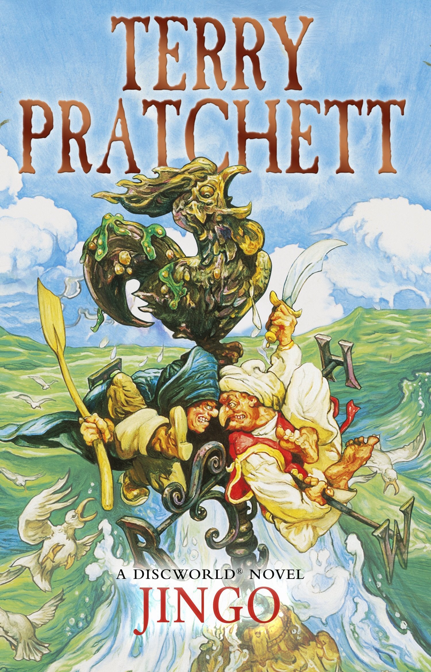 Discworld 5 books collection set paperback covers fanned out showing Corgi branding and colorful Terry Pratchett Discworld artwork