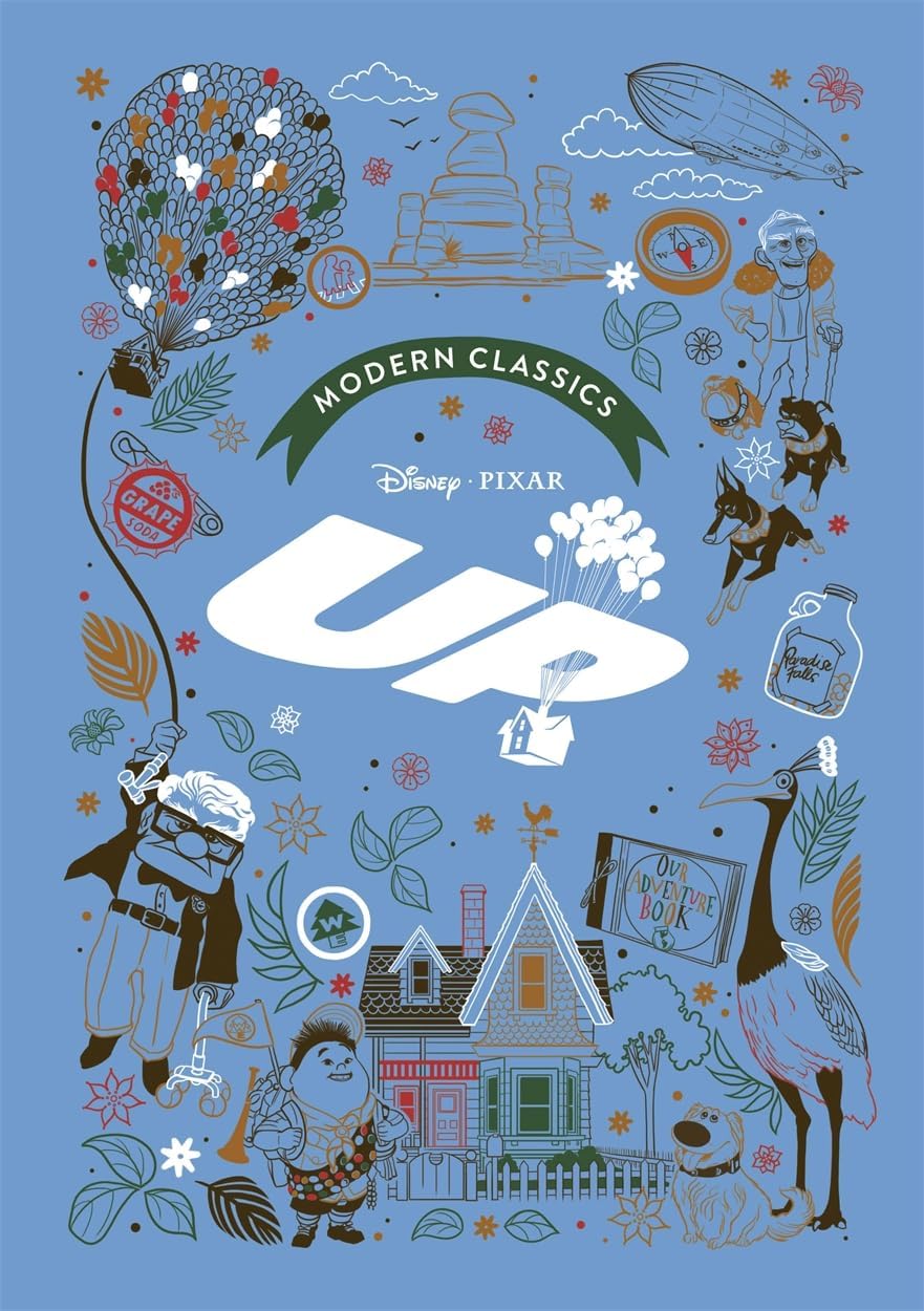 Up hardback book cover with foiled finish from the Pixar Modern Classics series