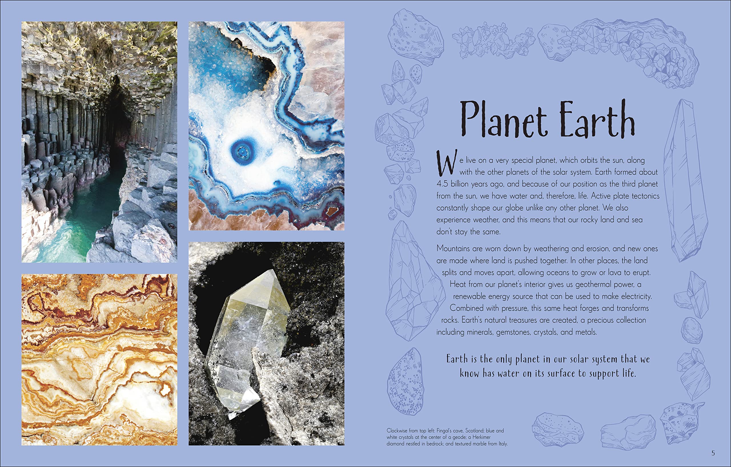 Back cover of An Anthology of Our Extraordinary Earth showing series details and age range 7-9