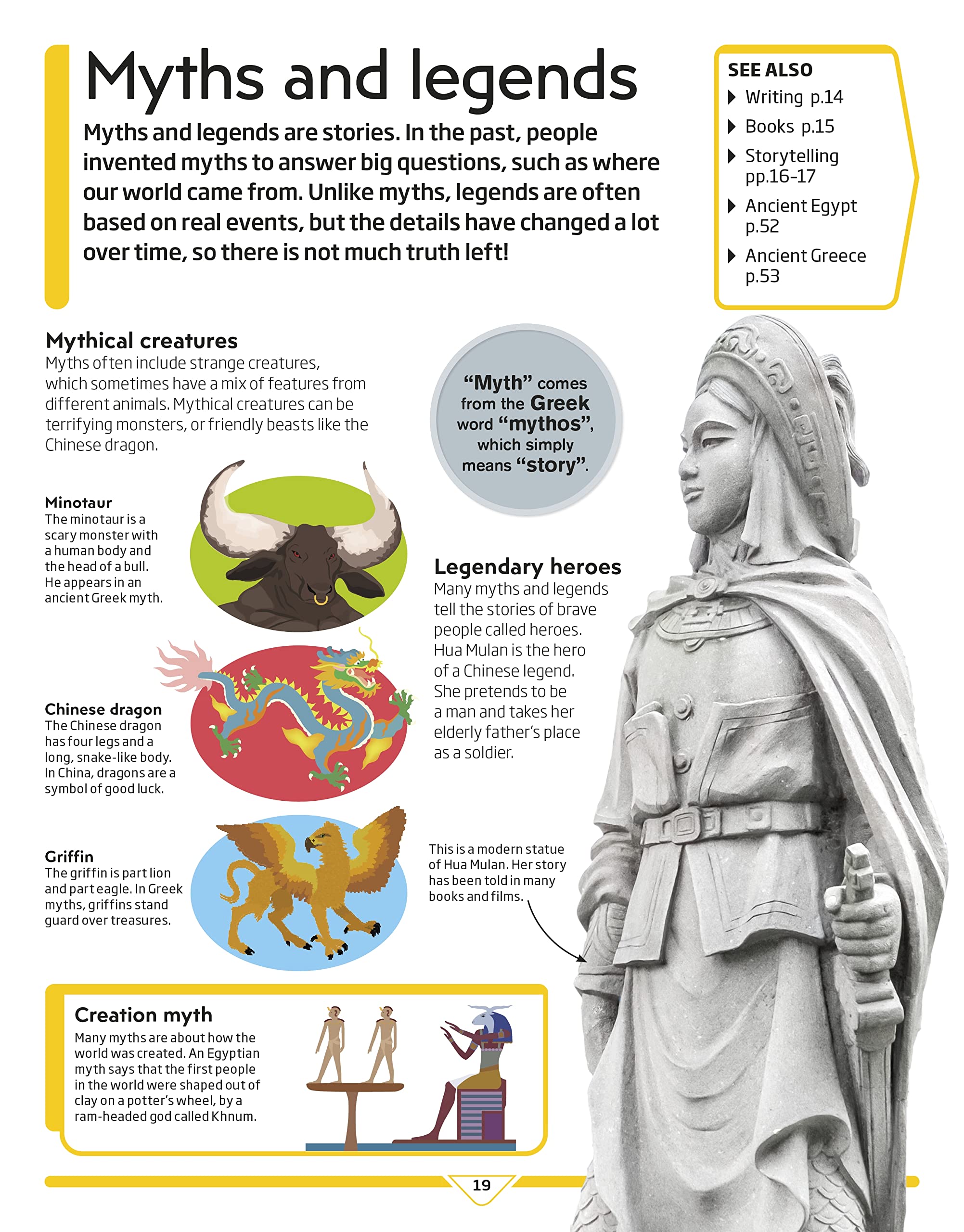 Inside page spread of DK Children's Encyclopedia featuring illustrated science topic