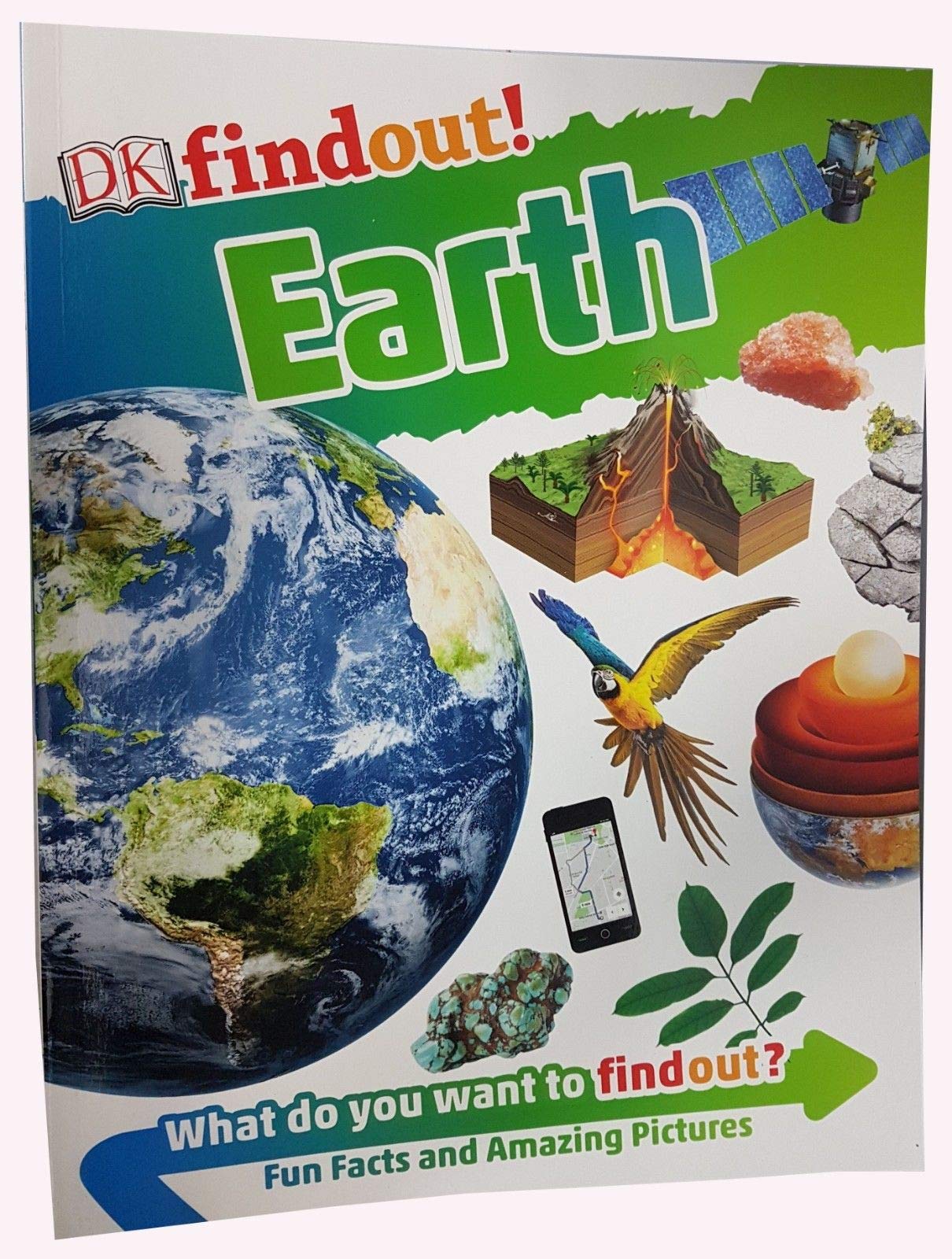 Close-up of the DK Find Out Science and Solar System paperback covers for ages 6-9.
