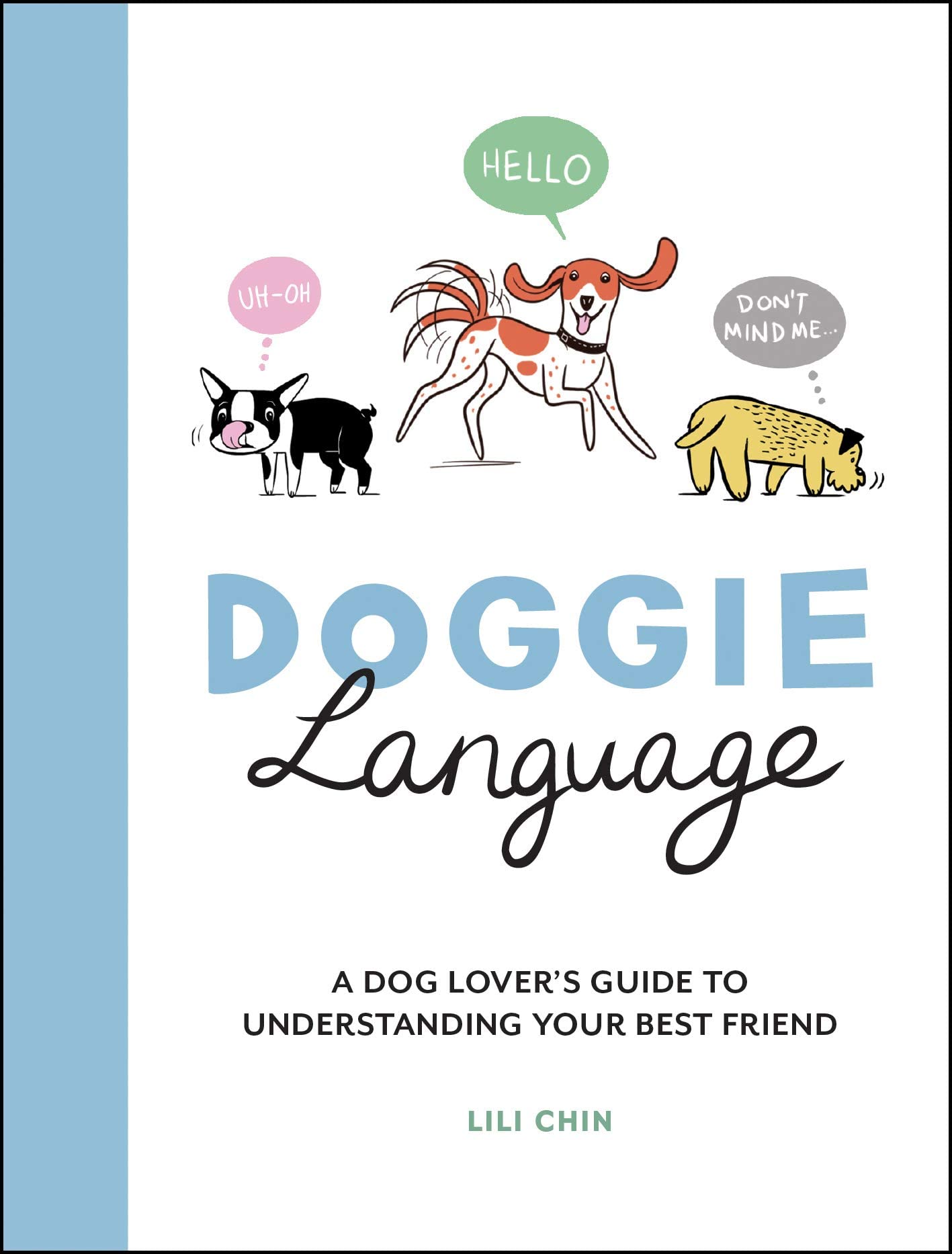 Full set of five Dog and Puppy Care paperback books fanned out showing all spines and covers