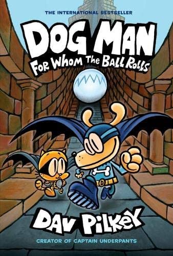 Close-up of Dog Man Brawl of the Wild paperback book cover from the 5 book collection