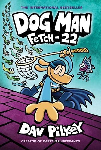 Close-up of Dog Man For Whom the Ball Rolls paperback book cover from the 5 book collection