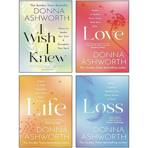 Donna Ashworth 4 Books Collection Set hardback front cover featuring I Wish I Knew, Love, Loss, and Life