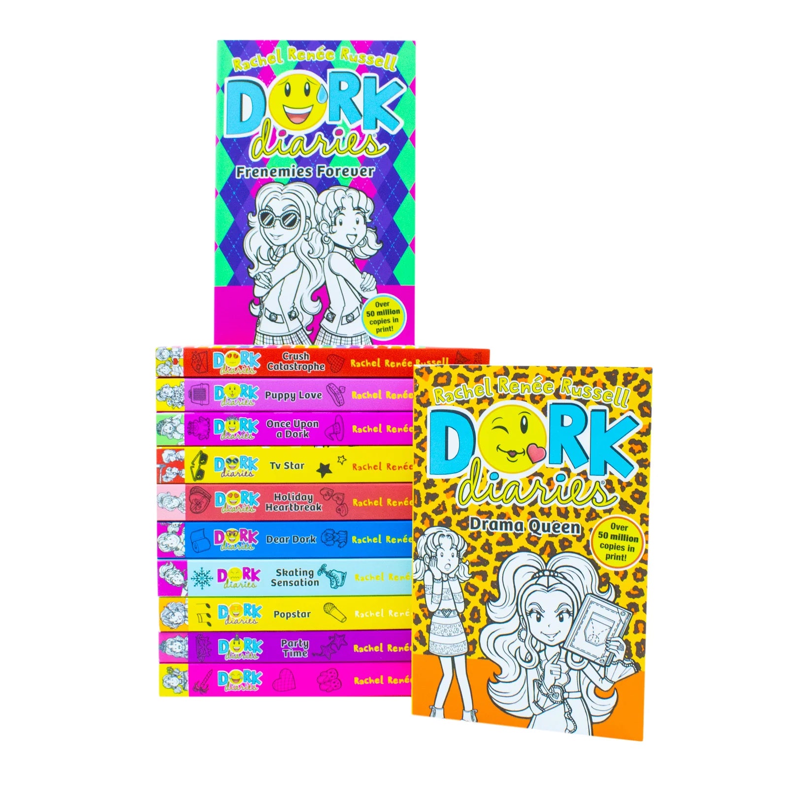 Illustrated inside page from a Dork Diaries book showing Nikki Maxwell's hand-drawn doodles