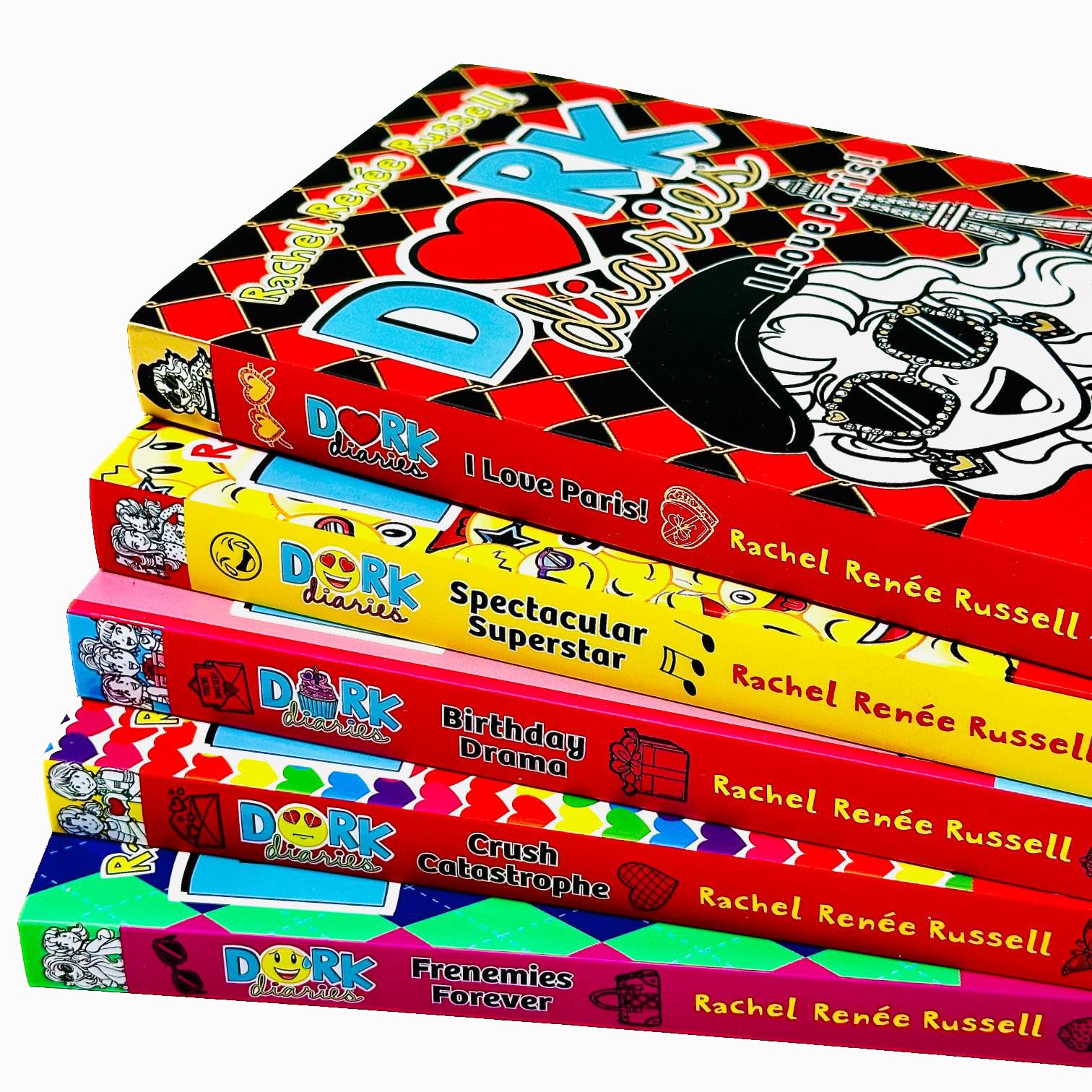 Dork Diaries Crush Catastrophe paperback front cover from the 5 book collection set