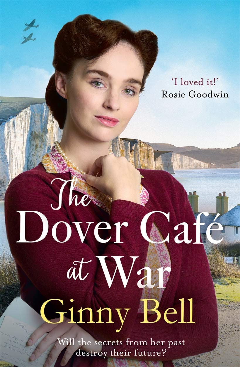 The Dover Cafe at War and The Dover Cafe On the Front Line paperback covers from the Ginny Bell WWII saga