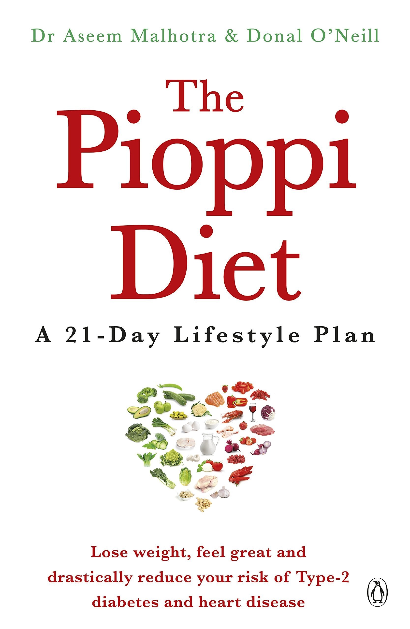 The Pioppi Diet by Aseem Malhotra and Donal O'Neill paperback front cover, heart health lifestyle book