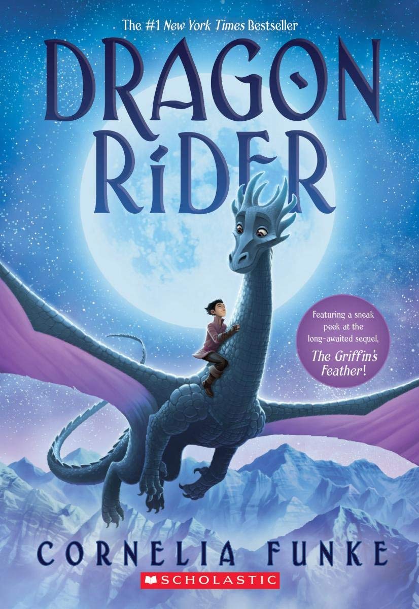 Dragon Rider: The Griffin's Feather paperback cover, book two in the Dragon Rider series