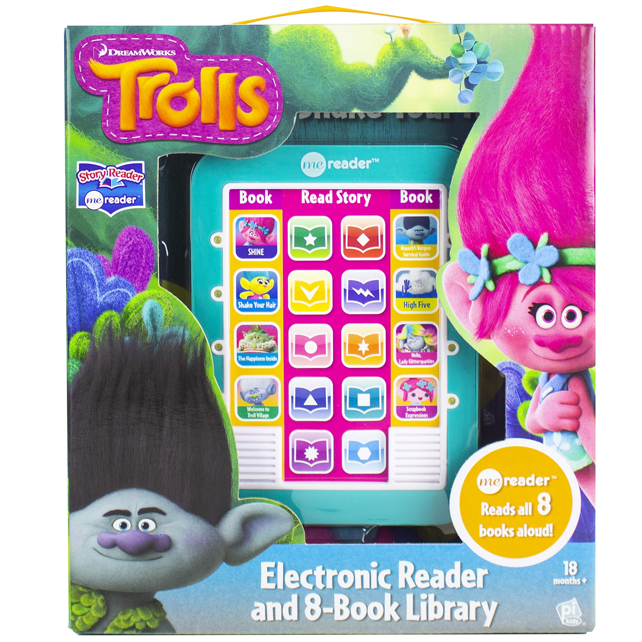 DreamWorks Trolls Me Reader Electronic Reader 8-Book Library hardcover box set front cover featuring Poppy and Branch