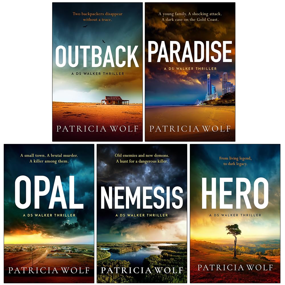 DS Walker Thrillers 5 Book Collection Set by Patricia Wolf - all paperback covers fanned out together