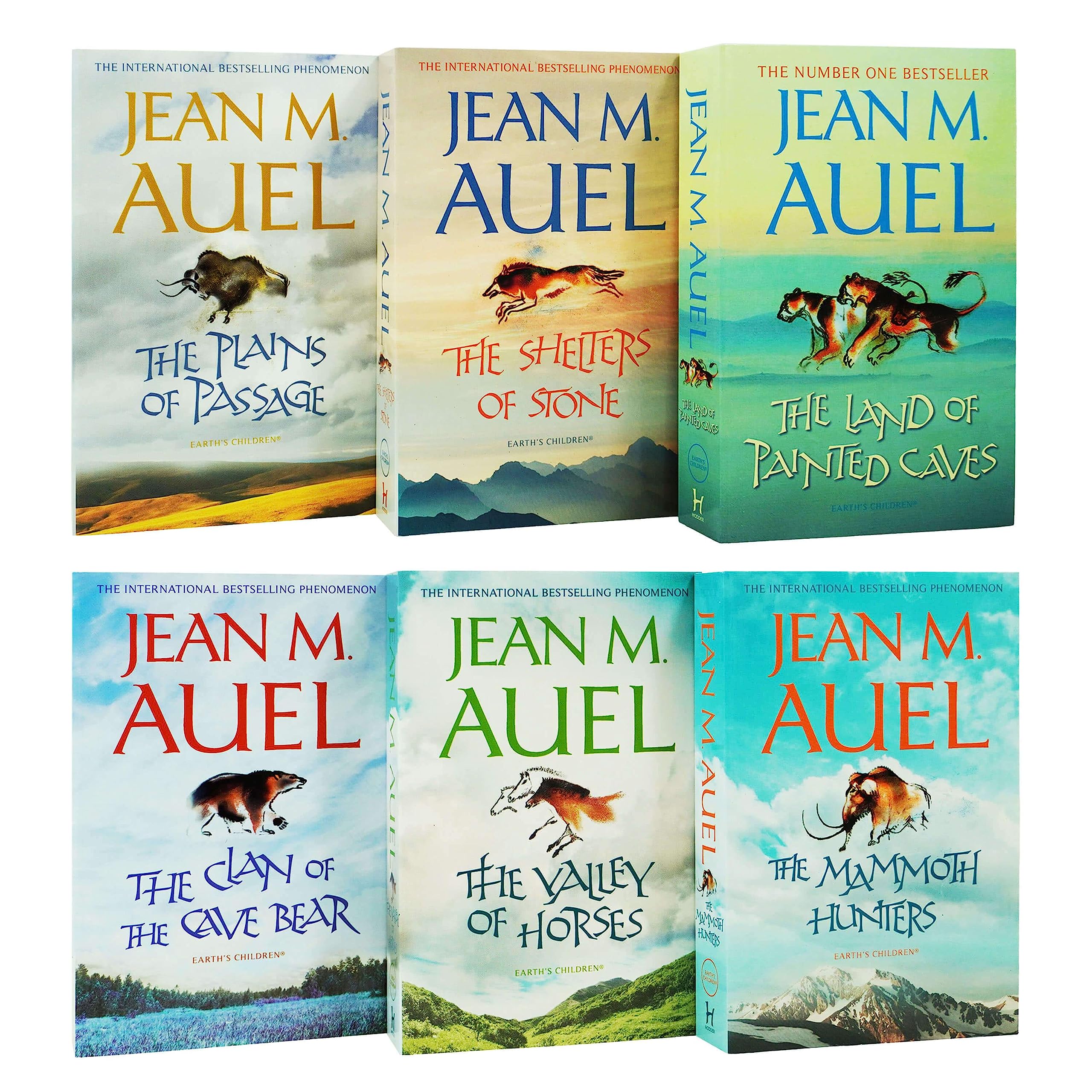 Earth's Children series box set by Jean M. Auel, back cover synopsis and book details