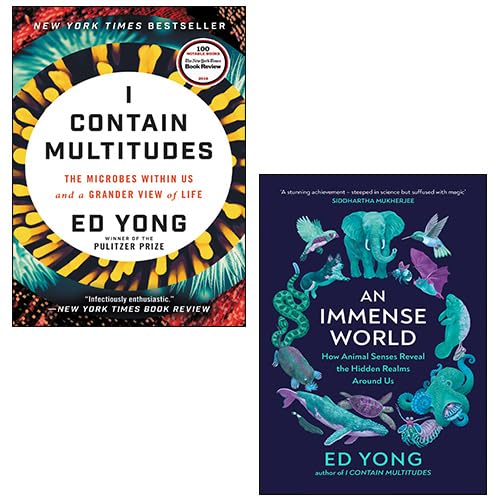 Ed Yong 2 Books Collection Set paperback front cover featuring I Contain Multitudes and An Immense World