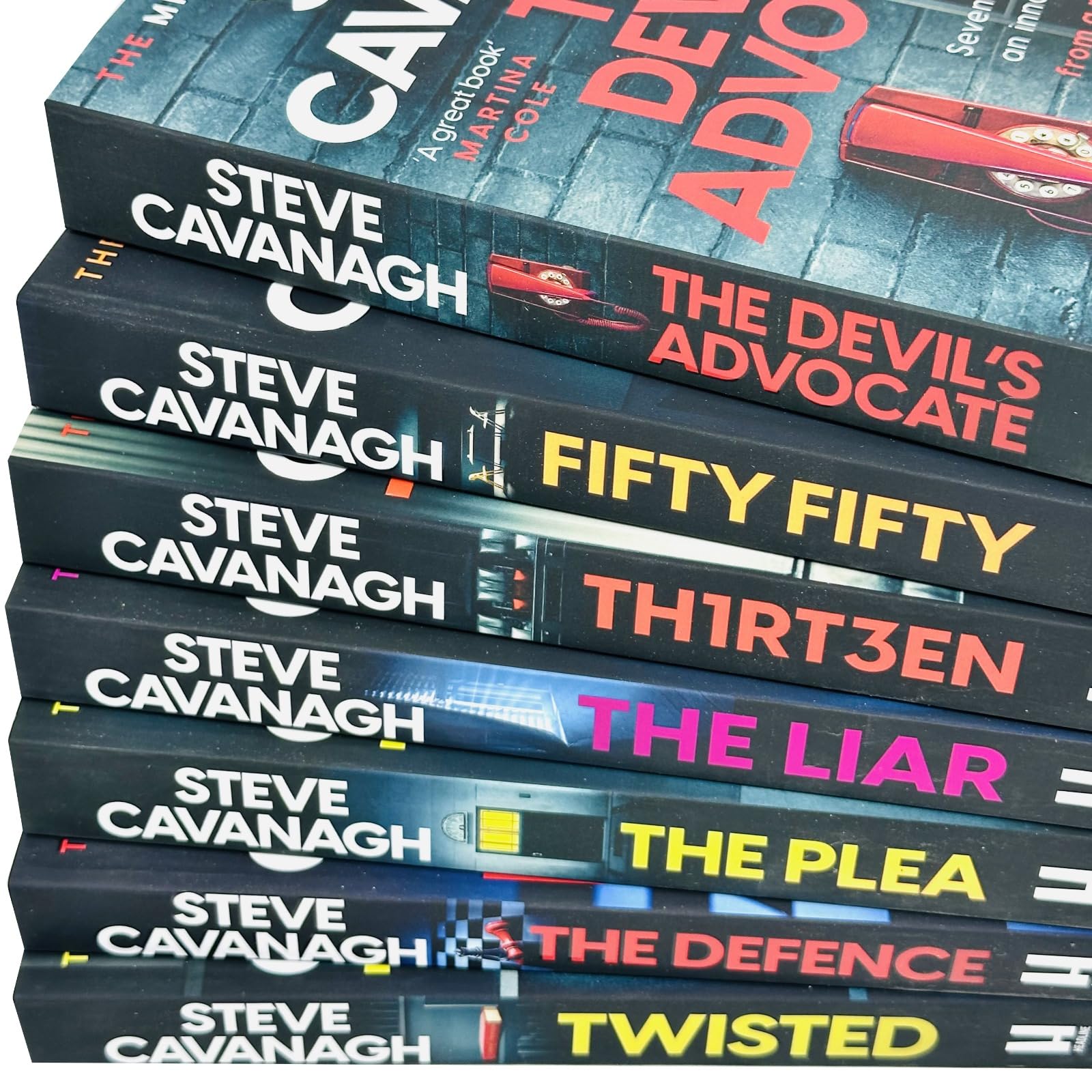 The Liar and Thirteen paperback covers from the Eddie Flynn series by Steve Cavanagh