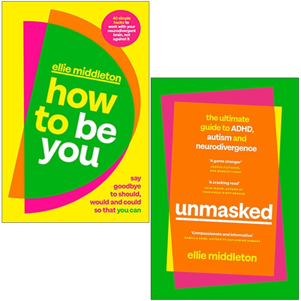 Ellie Middleton 2 book set front covers: UNMASKED hardback and How to be You paperback