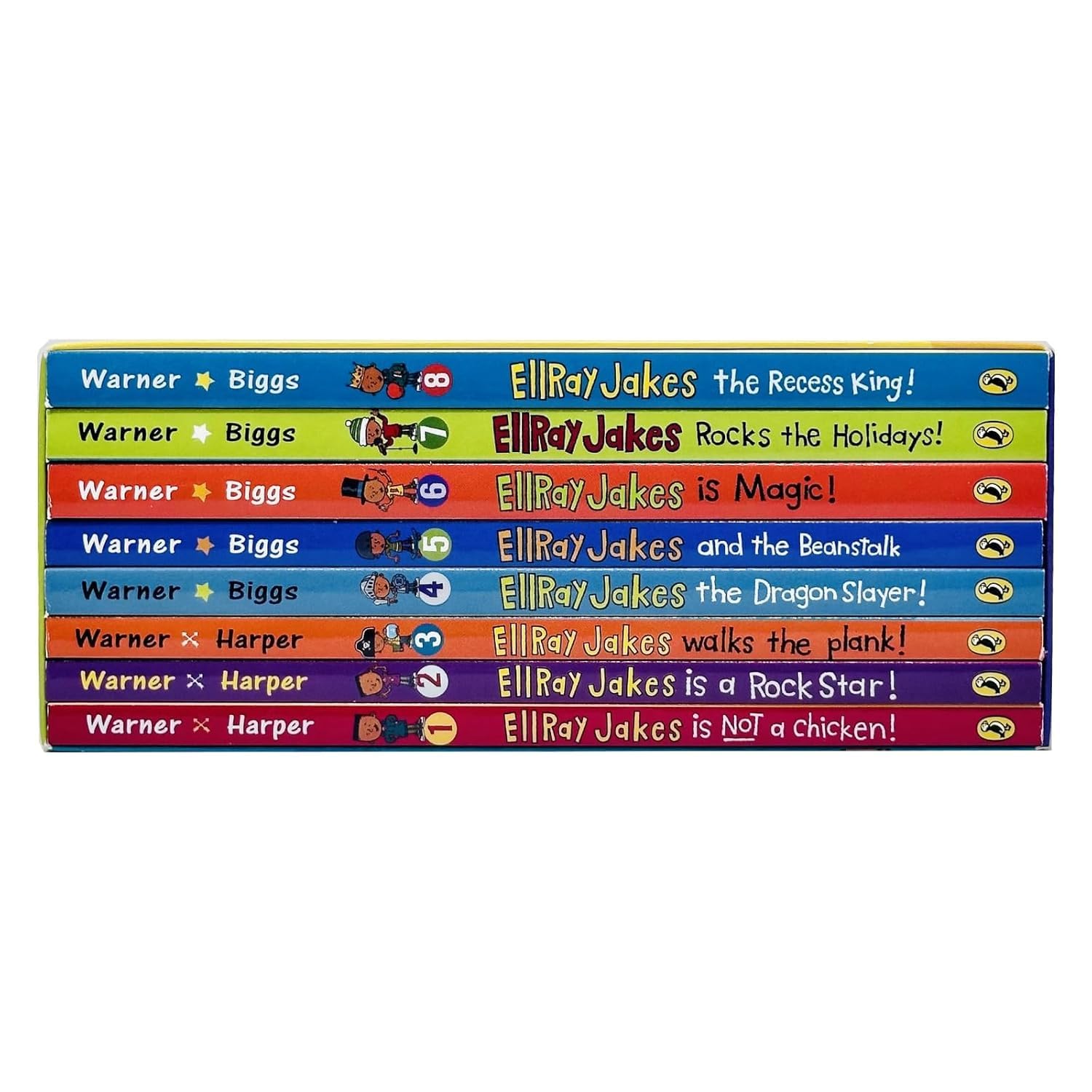 EllRay Jakes 8 book paperback set all titles fanned out showing covers for ages 6-9