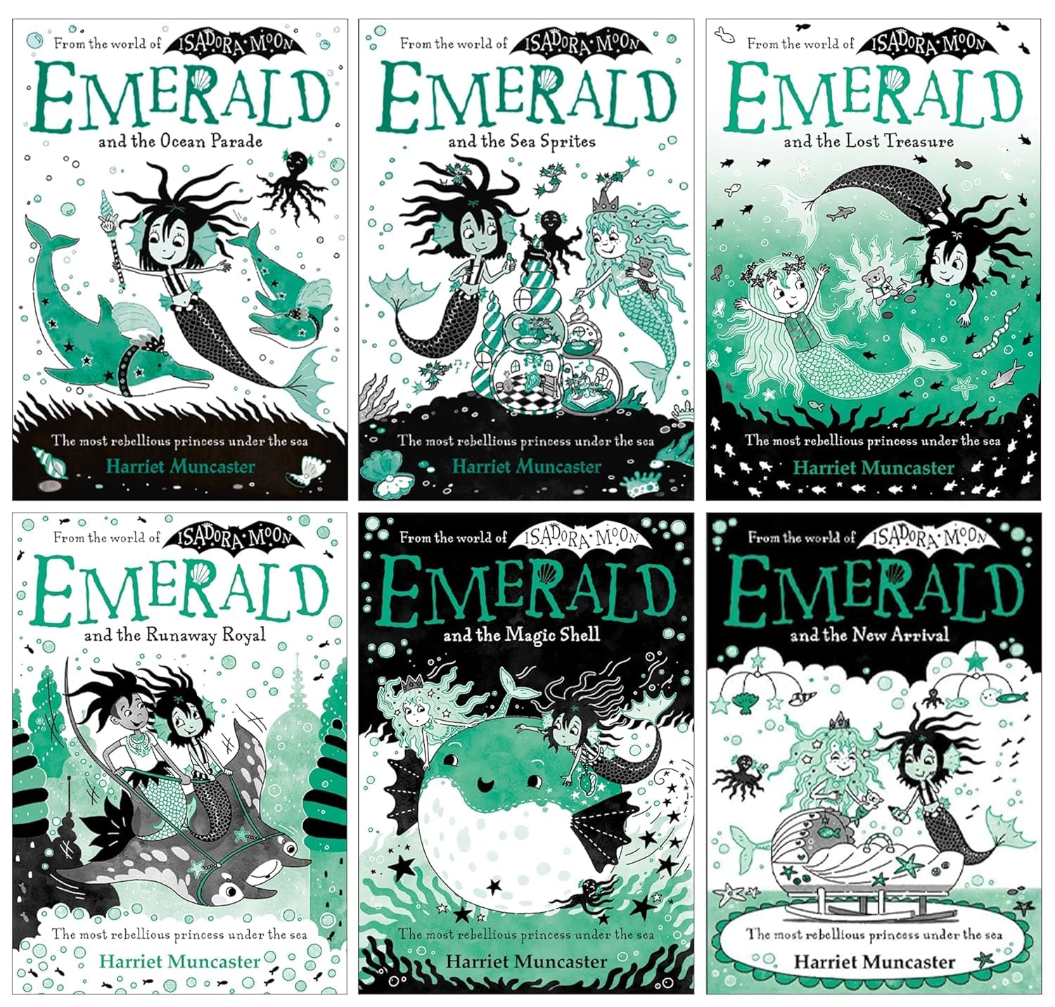 Close-up of Emerald and the Ocean Parade paperback cover from the Emerald Series by Harriet Muncaster