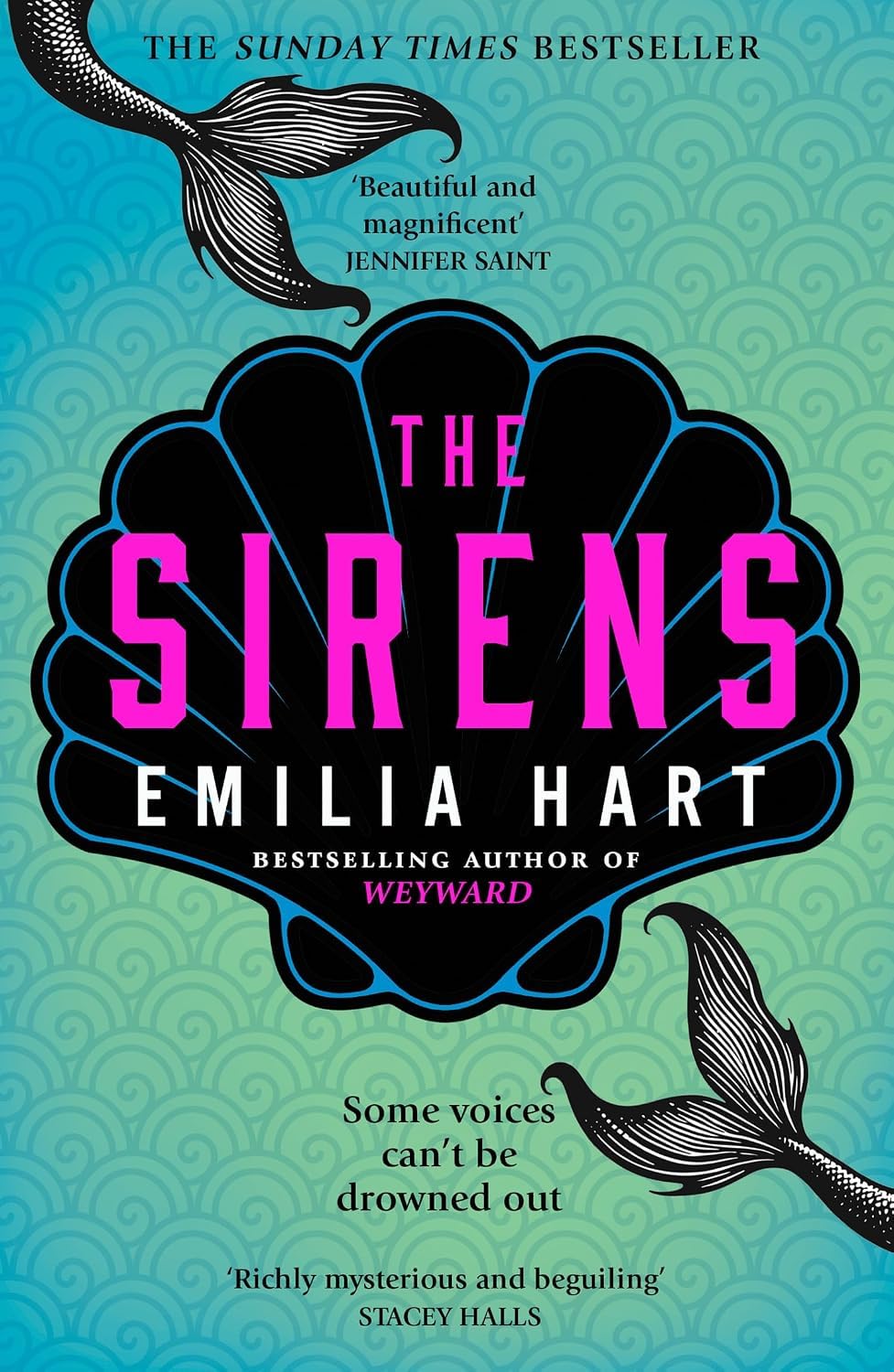 The three paperback books in the Emilia Hart Collection fanned out showing The Sirens, Of the Flesh, and Weyward covers