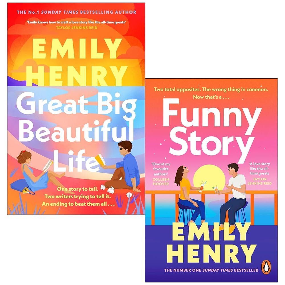 Emily Henry 2 Books Collection Set paperback front covers - Great Big Beautiful Life and Funny Story