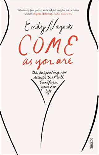 Close-up of Come as You Are paperback front cover by Emily Nagoski, New York Times bestselling book on the science of sex