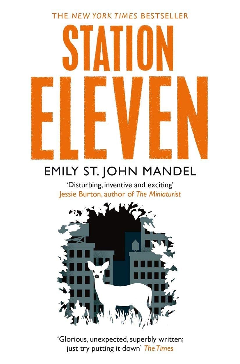 Close-up of Last Night in Montreal paperback cover by Emily St. John Mandel, part of the 4 book collection set