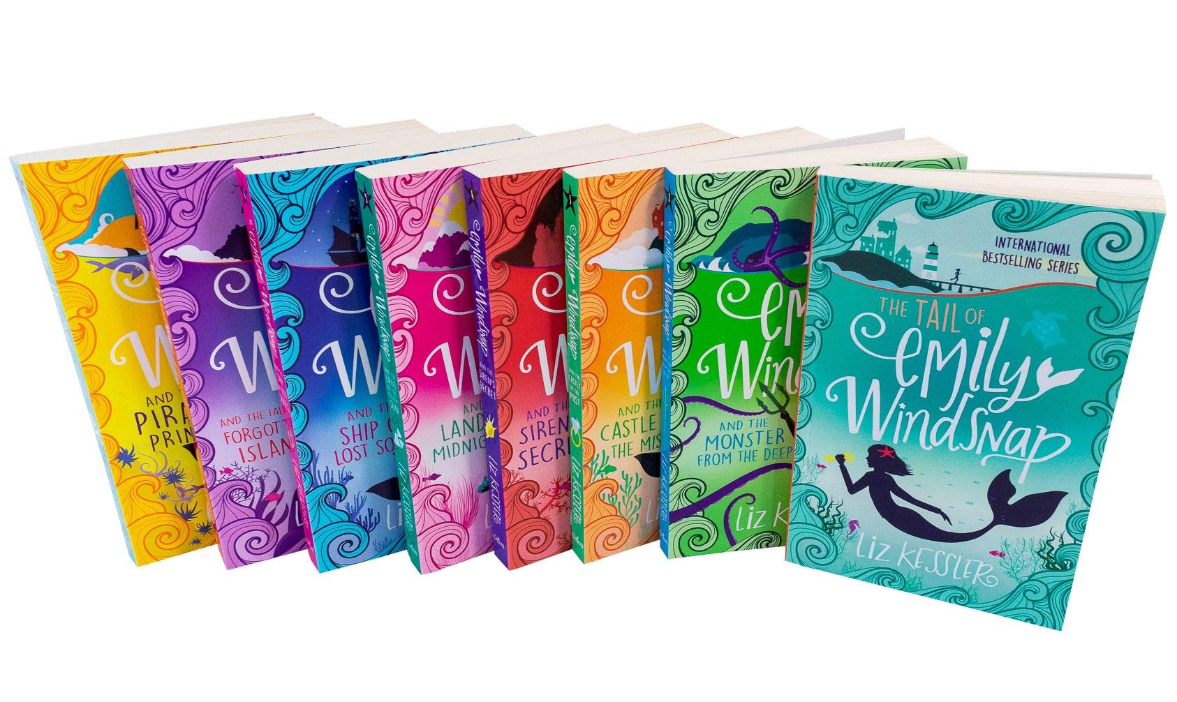 Back of the Emily Windsnap 9-book box set showing series description and titles list