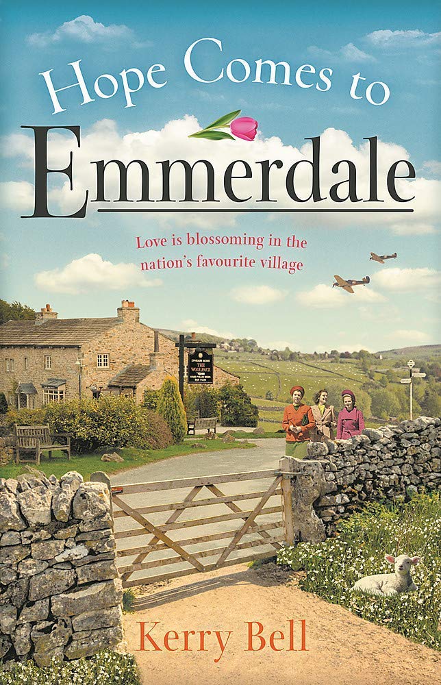 All five Emmerdale paperback novels by Pamela Bell fanned out together as a complete collection set