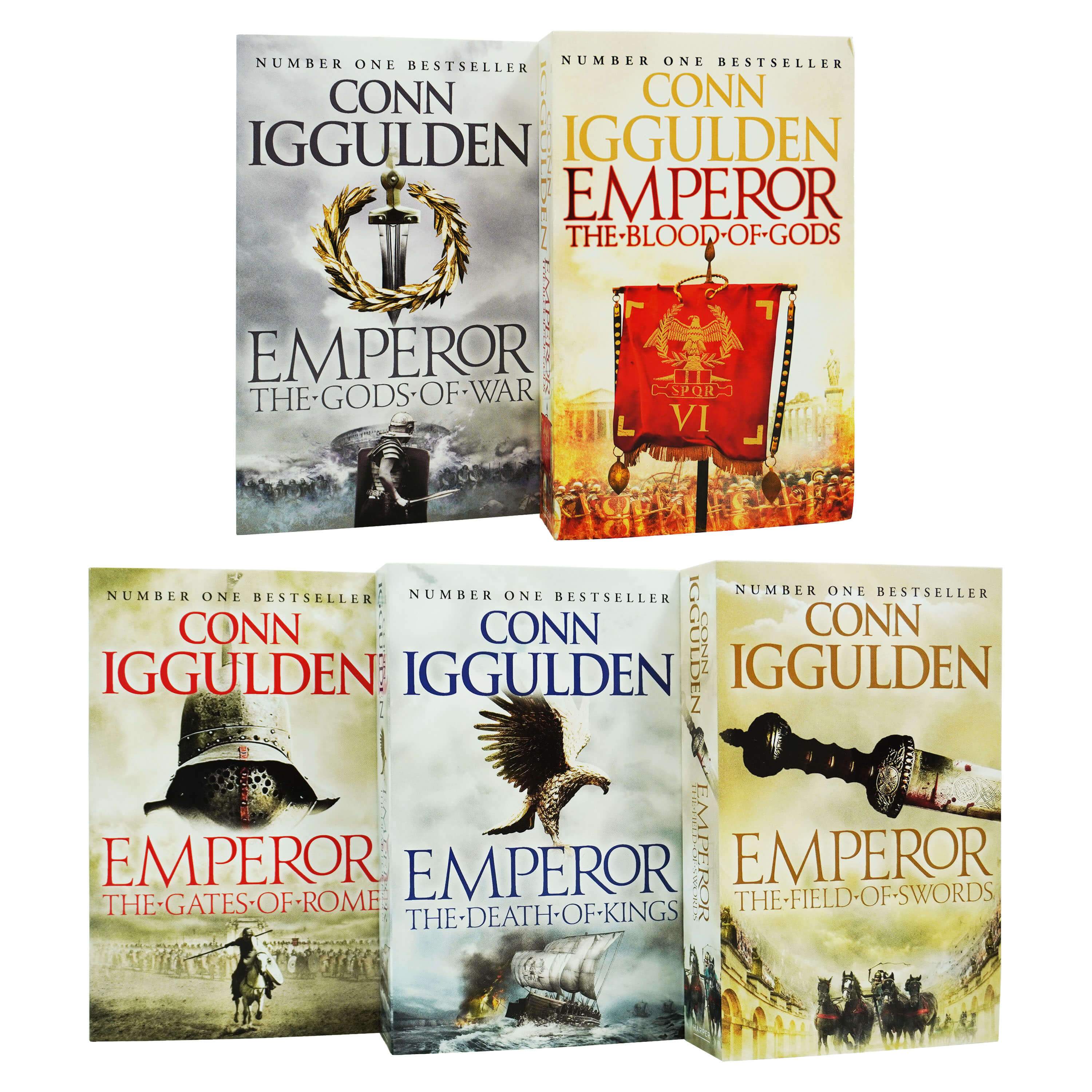 Front cover view of Conn Iggulden Emperor Series 5 books collection paperback set