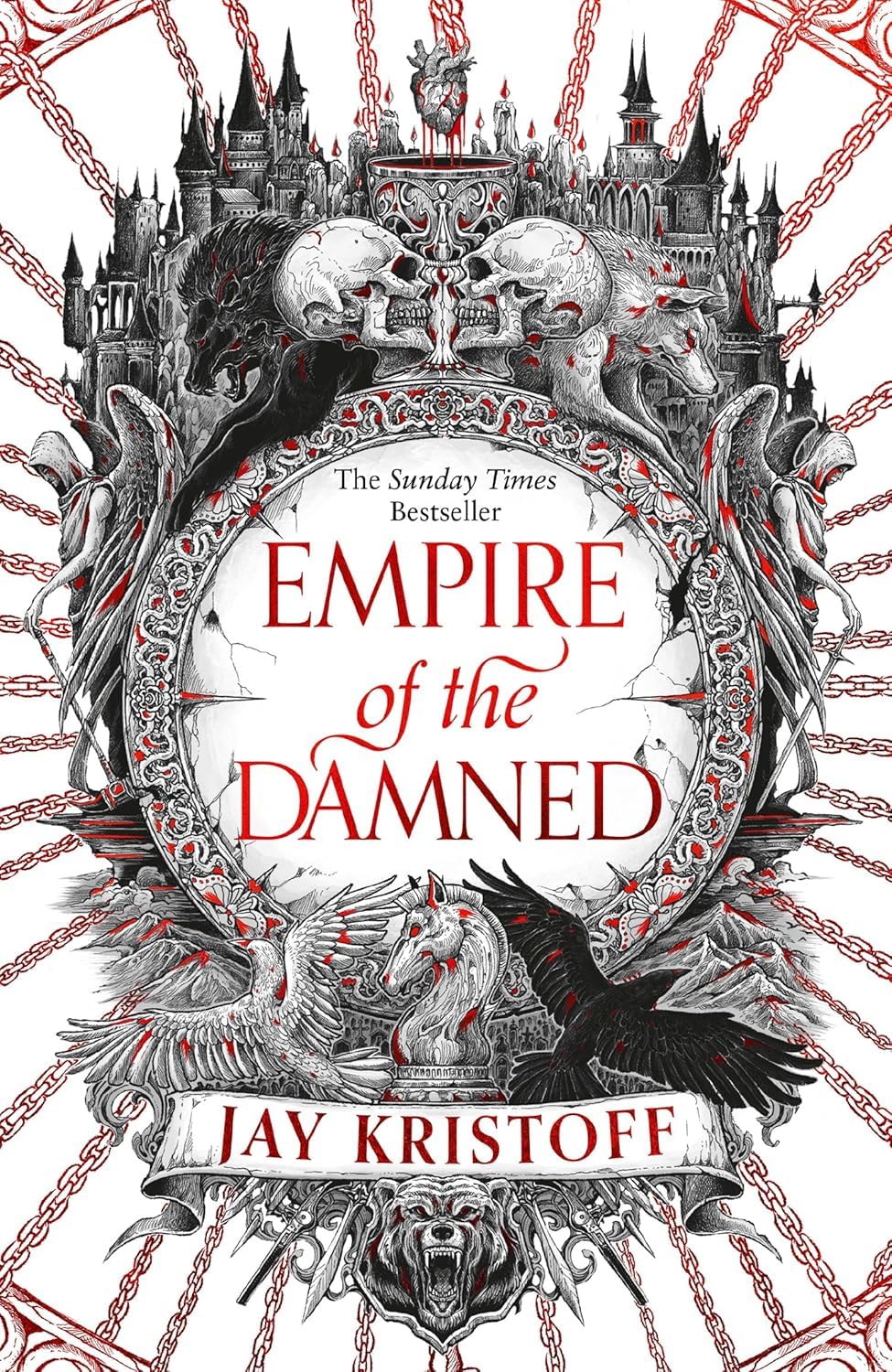 Empire of the Damned paperback by Jay Kristoff, book cover detail from the set