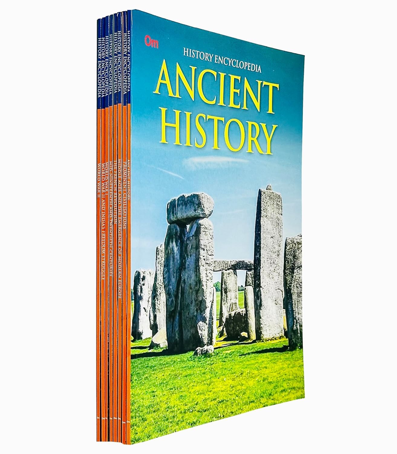 Encyclopedia of History set individual paperback covers including World War I and World War II volumes