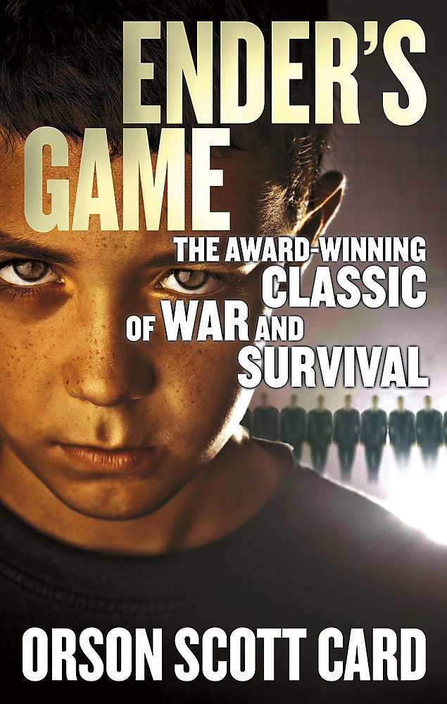 Ender's Saga 5-book set spines showing Ender's Game, Speaker for the Dead, Xenocide, Children of the Mind, and Ender in Exile