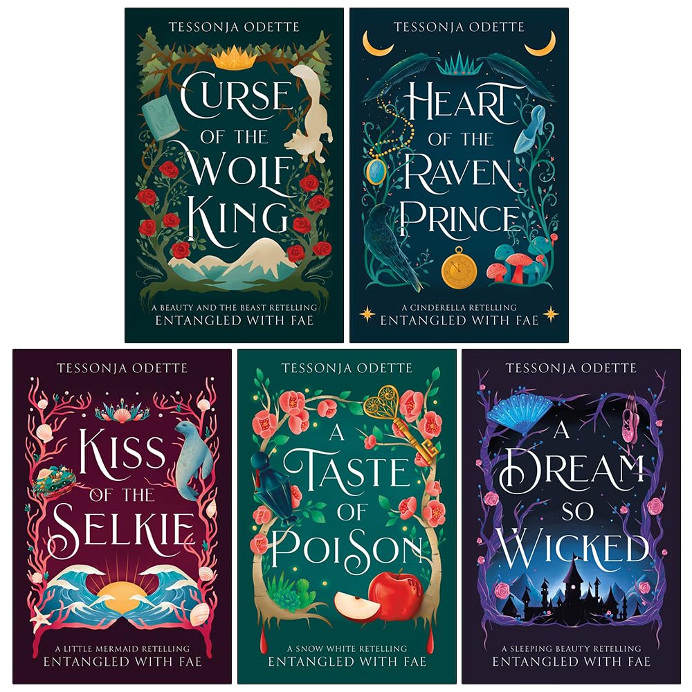 Entangled with Fae 5-book paperback collection set by Tessonja Odette, front covers displayed together