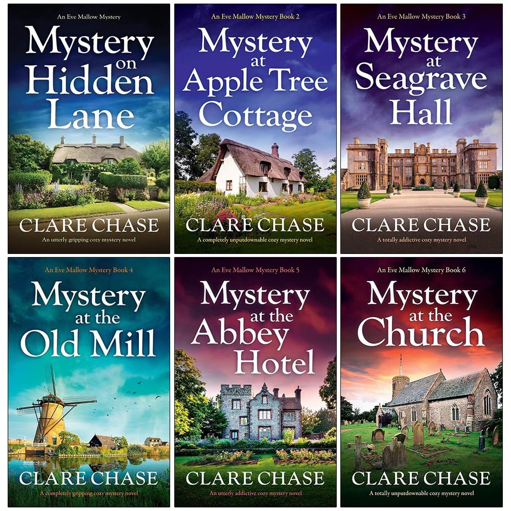 Close-up of Mystery on Hidden Lane paperback front cover, book one in the Eve Mallow Mystery series