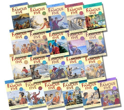 The Famous Five 21 Books Collection Set by Enid Blyton, complete paperback series box set, ages 7-9