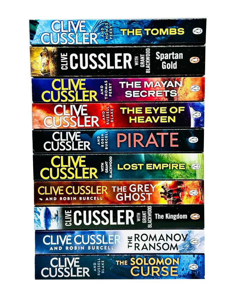 Fargo Adventures paperback box set by Clive Cussler, back cover with series description