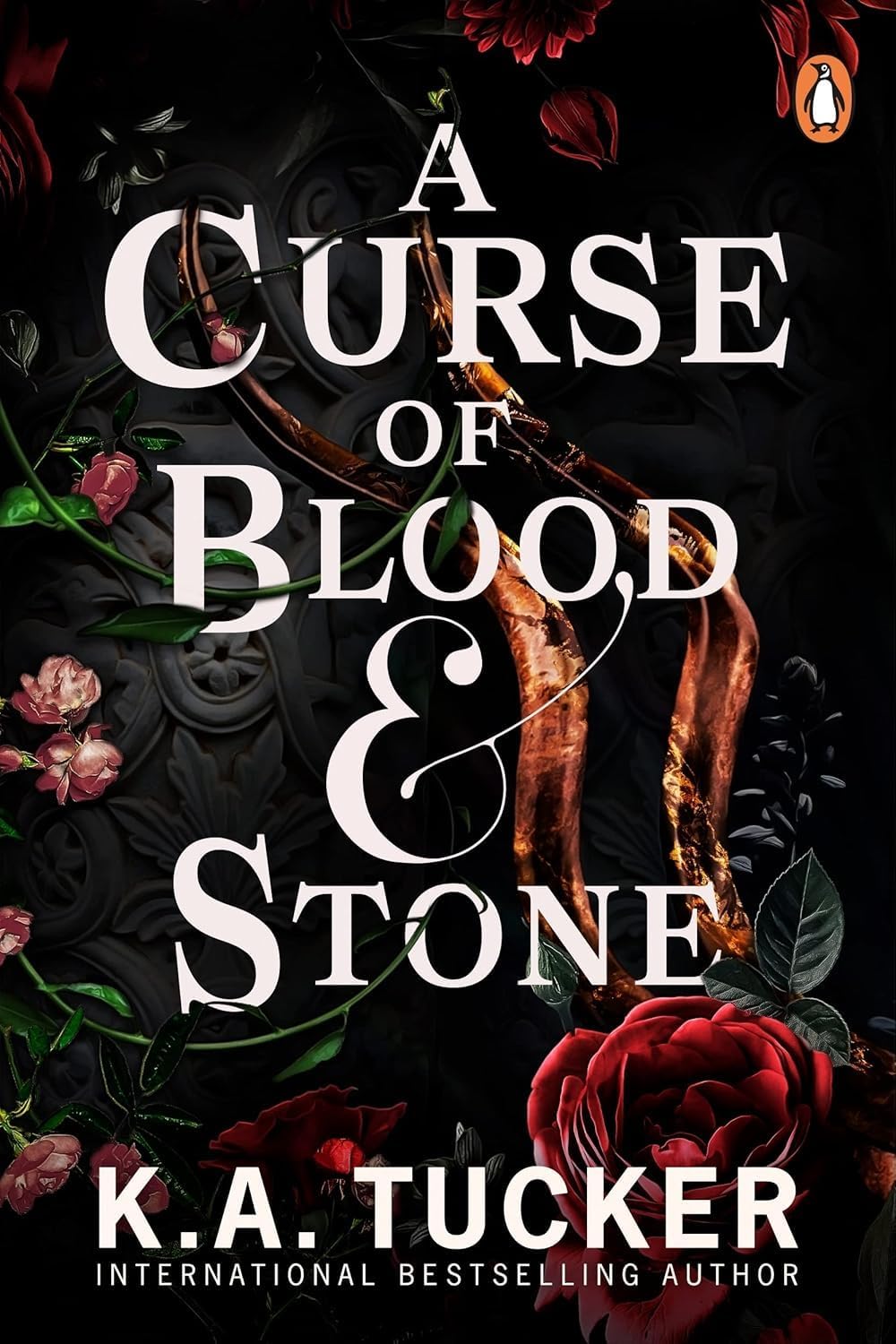 A Curse of Blood and Stone by K.A. Tucker paperback front cover, Fate & Flame Series book 2