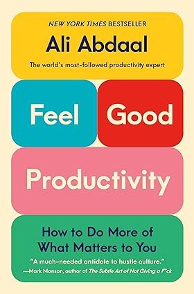 Angled view of the three non-fiction paperback books in the Feel-Good Productivity collection set