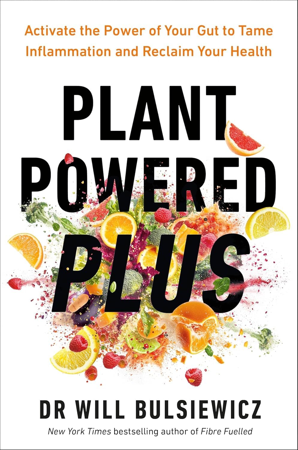 Dr Will Bulsiewicz 3 book paperback collection set fanned out, Fibre Fuelled gut health series