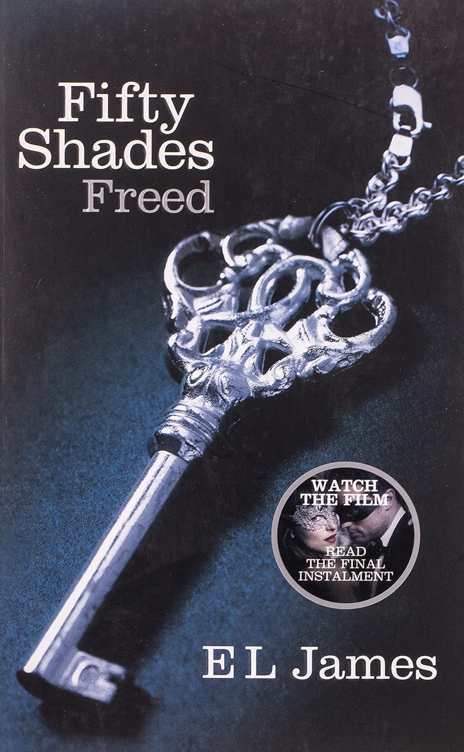 Close-up of the Fifty Shades of Grey, Darker, and Freed paperback spines side by side in the collection set.