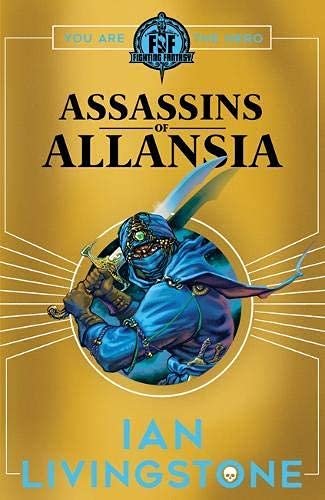Back cover artwork and blurb from a Fighting Fantasy paperback gamebook in the 5 books collection set