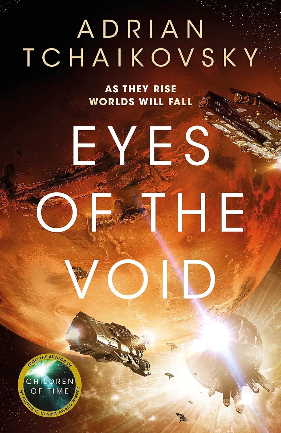 Stacked set of three Final Architecture paperback books by Adrian Tchaikovsky with visible titles