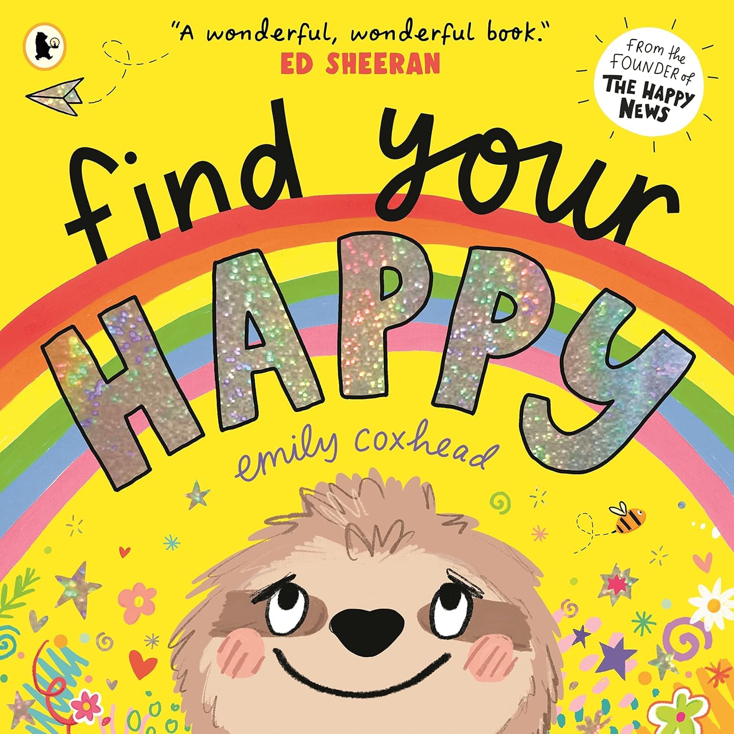 Back cover detail of Find Your Happy and Feel Your Happy paperback books by Emily Coxhead