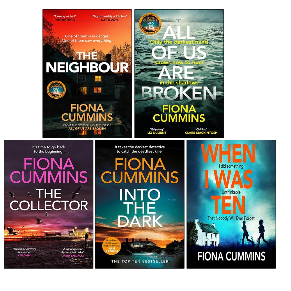 Fiona Cummins Collection 5 Books Set paperback front covers including The Neighbour and The Collector